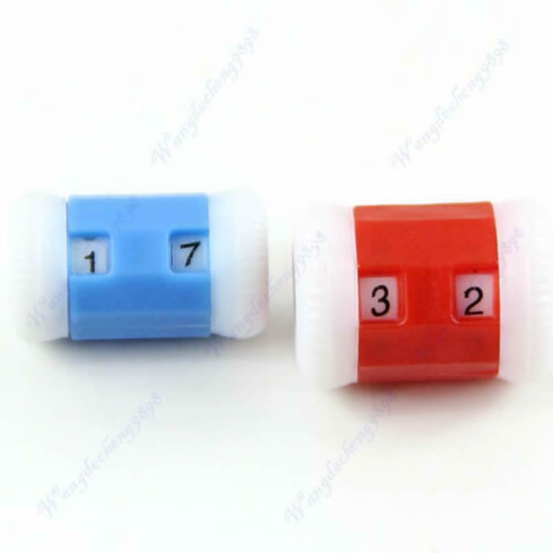 2pcs Plastic Pride Row Counter 2 Sizes Knit Knitting Needles New