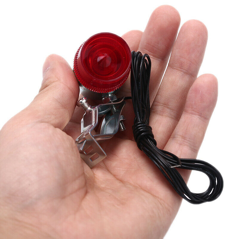 Retro Bicycle Bike Rear LED Indicator Red Light Cable Holder Taillight Lam.l8