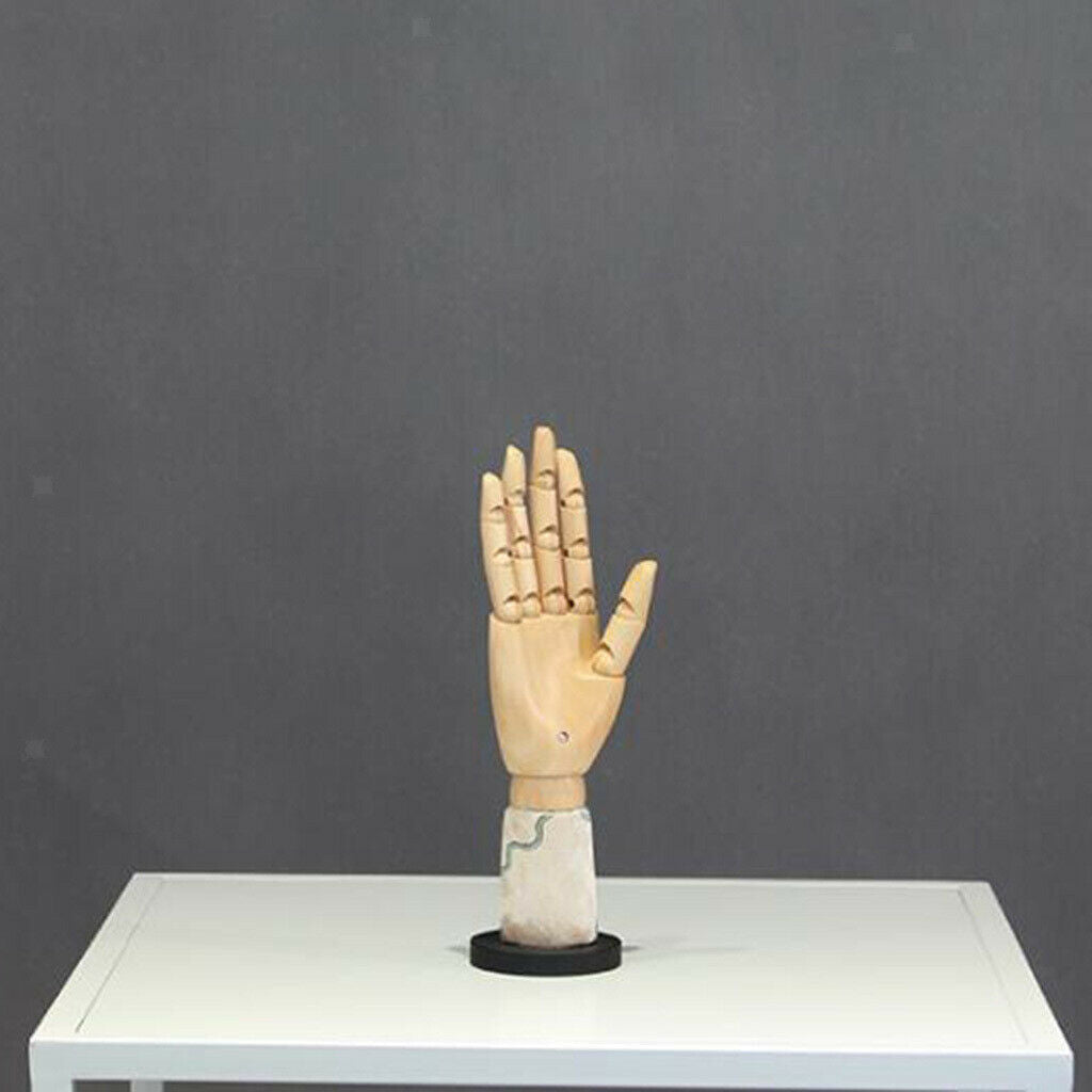 Wooden Jewellery Glasses Hand Display Stand with Flannel Short-Flower4