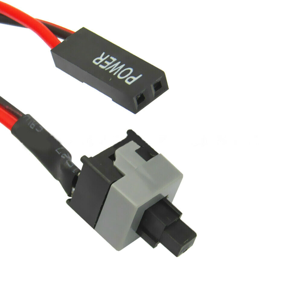 5Pcs 50cm Computer Reset Power Momentary Auto Reset Push Button Switch Cable