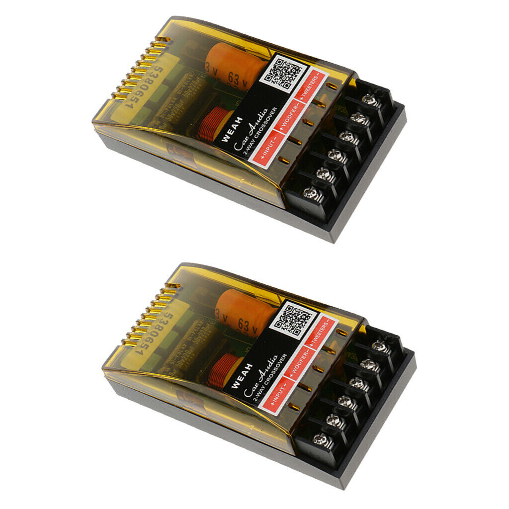 2 Pieces 220W 2-6ohm 2 Way Speaker Frequency Divider Amplifier Crossover Filter