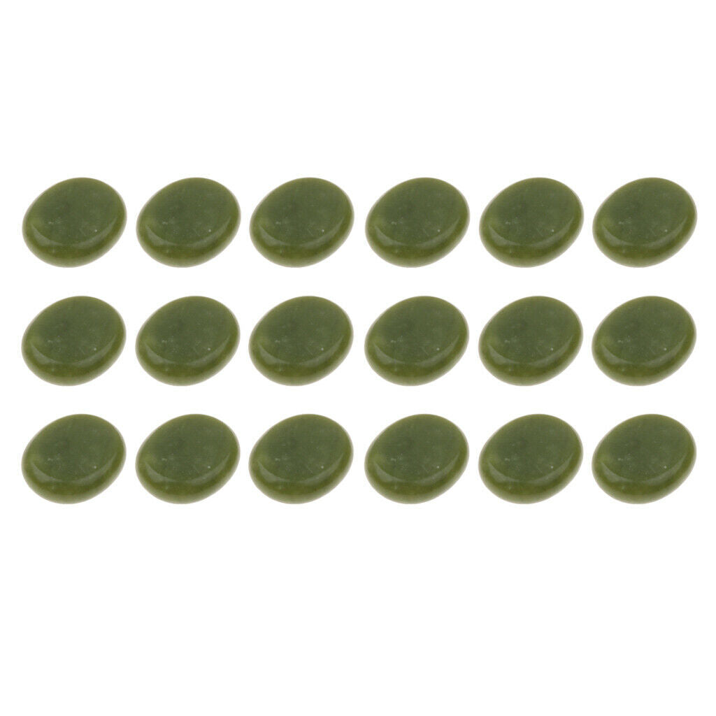 18Pcs Large Natural Jade Stones SPA Energy Hot Stones Spa Massage 5 x 6cm