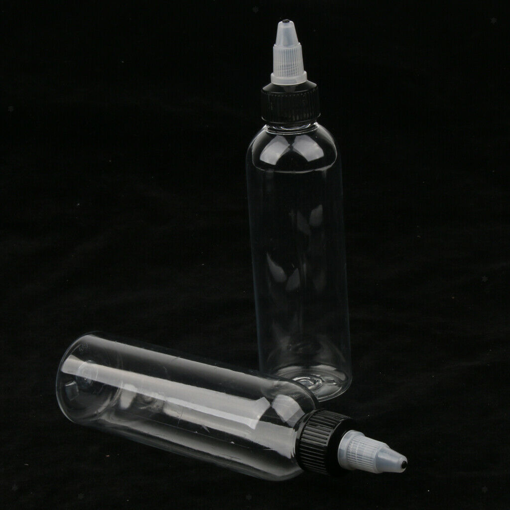 10 pieces needle nozzle design plastic travel squeeze bottles with twist
