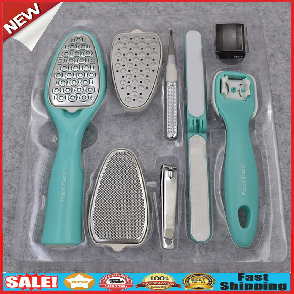 8pcs/Set Dead Hard Skin Callus Remover Scraper Pedicure Rasp Tool Feet Care @