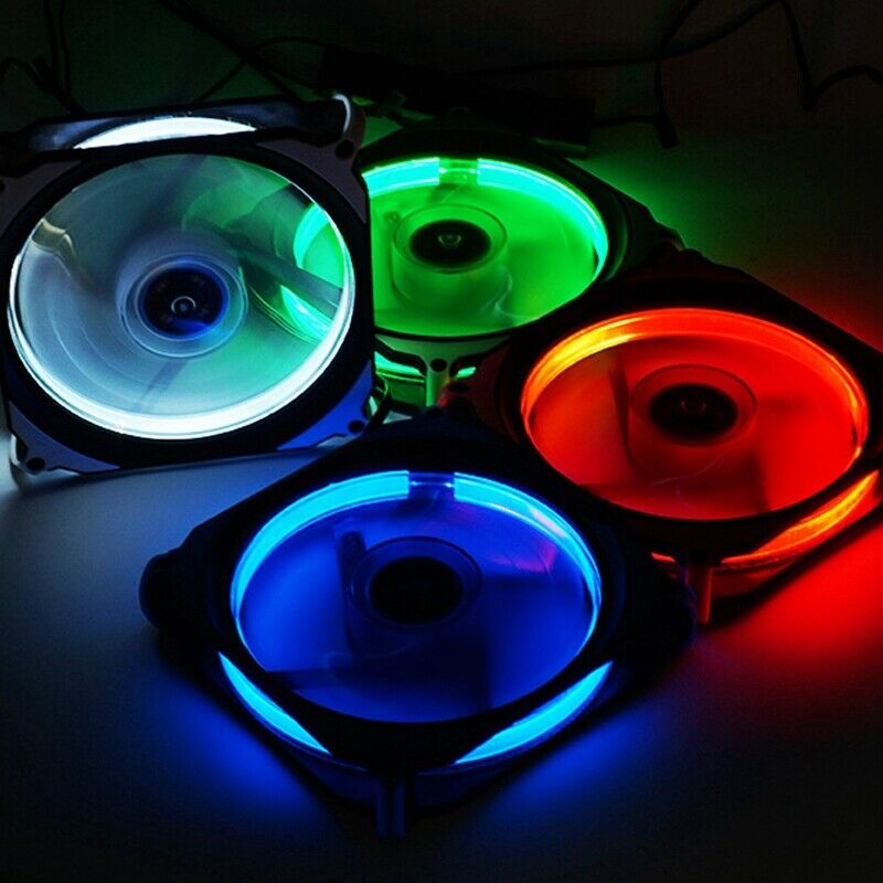 2X(KEEPRO LED Case Fan 120Mm Fans Silent Sleeve Bea 3Pin Desktop PC Fan ComH6U8)