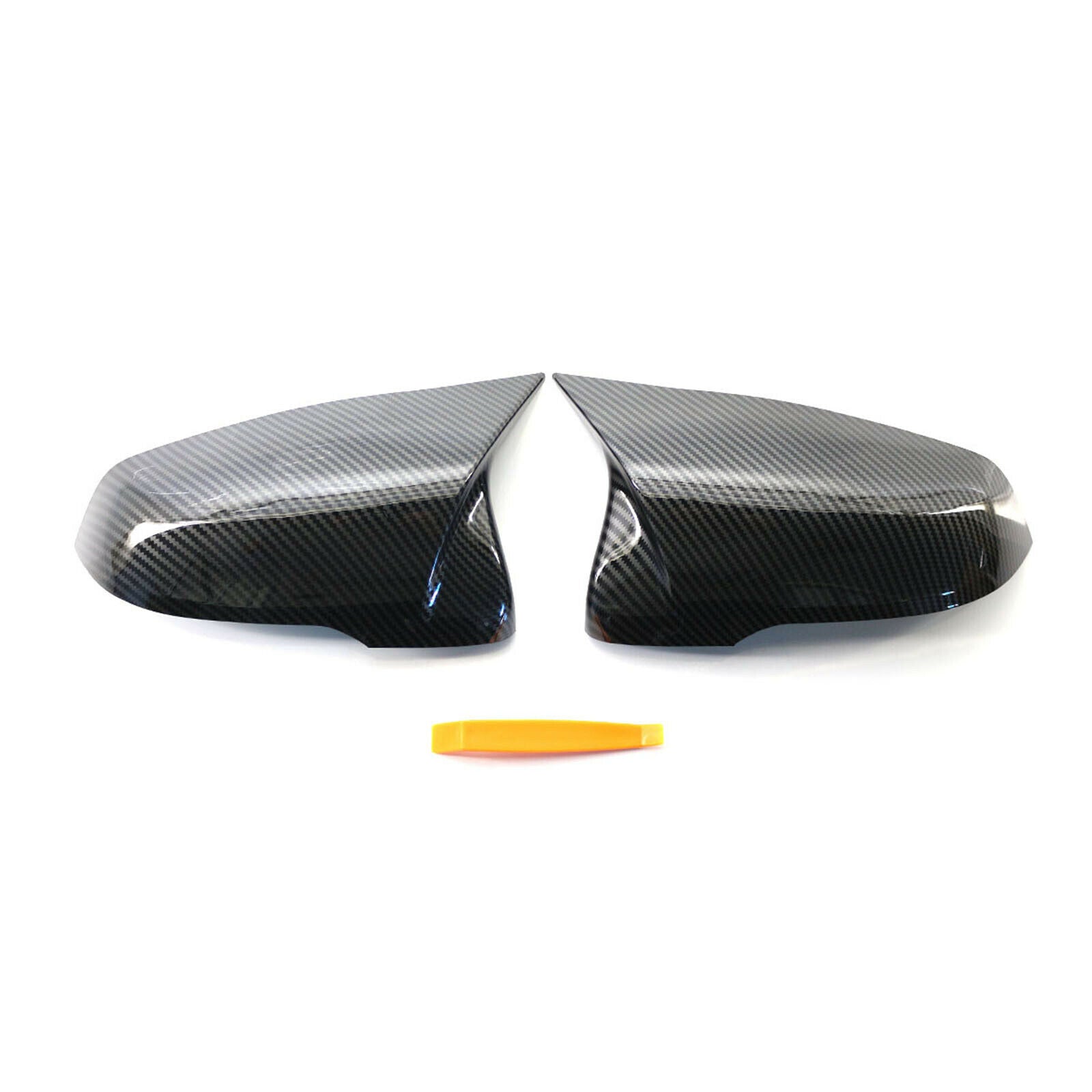 Carbon Pattern Side Mirror Rear View Covers Caps for BMW X1 F48 2016-2019