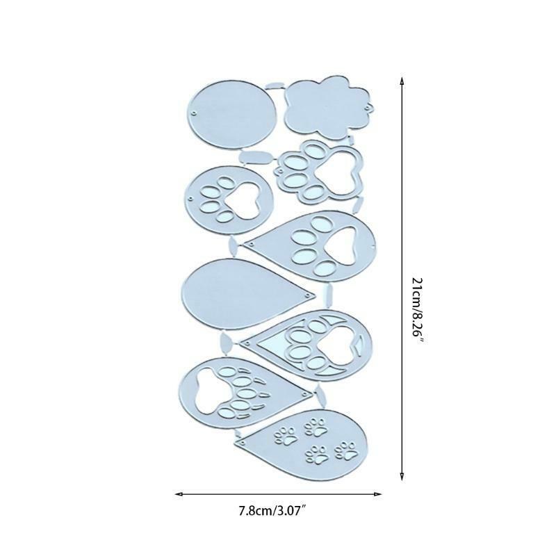 Earring Die Cuts, DIY Scrapbook Paw Teardrop Cutting Dies for Making Earrings