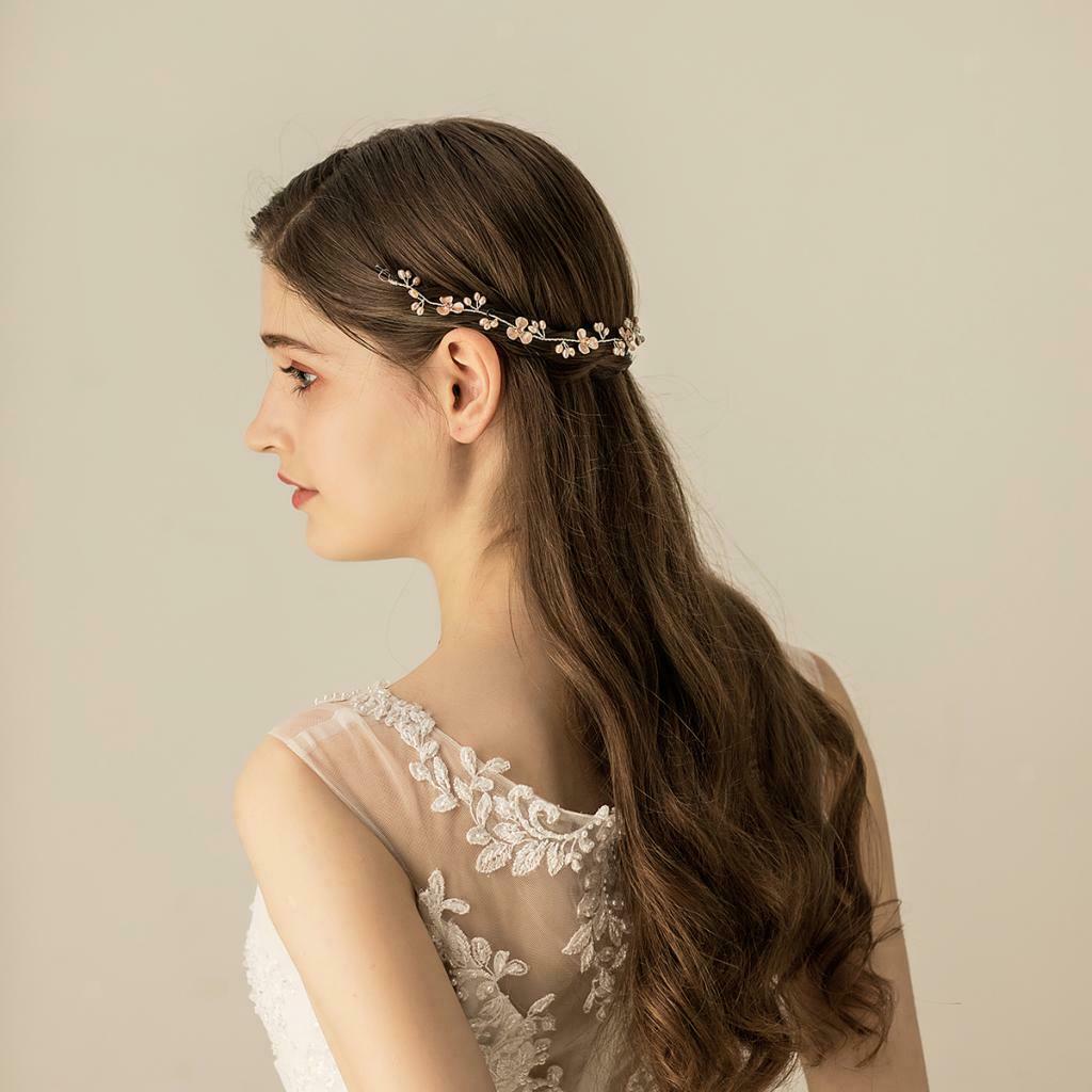 Bride Floral Rhinestone Crystal Prom Wedding Tiara  Bridesmaid Headband