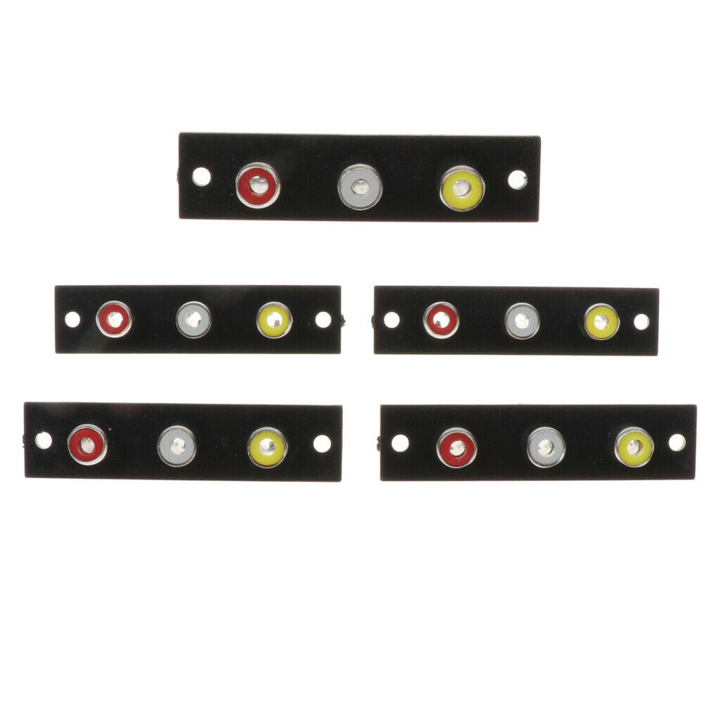 3 RCA Connector,Audio Video 3RCA Female to Female 3-RCA Adapter,(5-Pack)