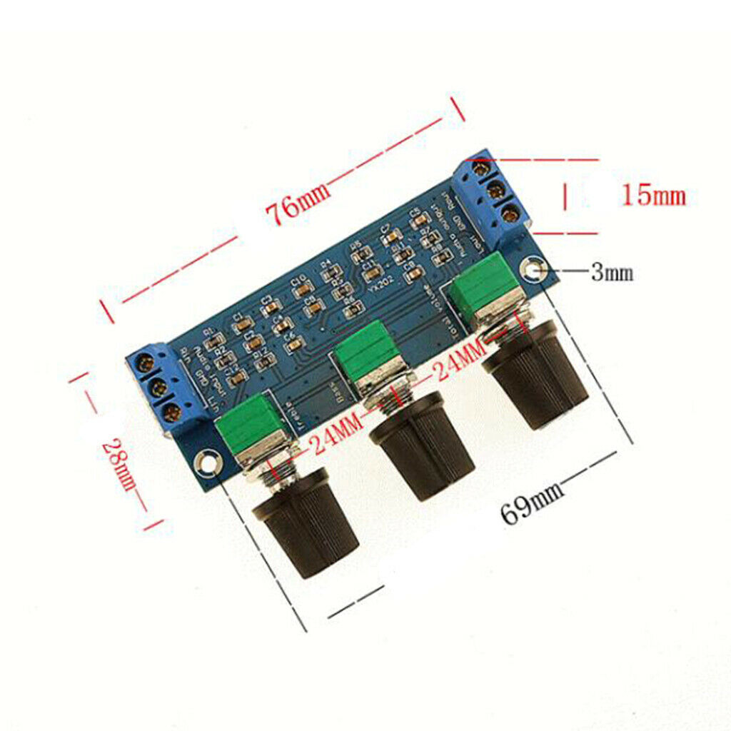 Audio Passive Tone Plate Bass Treble HIFI Sound Adjustable Module YX202