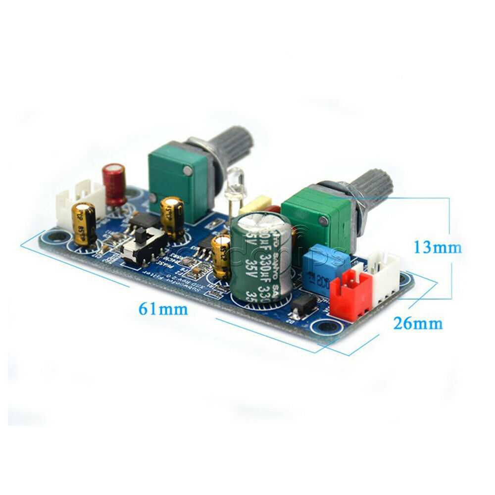 DC 9-32V Single Power Low Pass Filter Bass Subwoofer Pre-AMP Amplifier Board