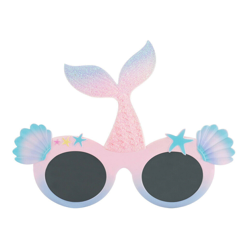 Mermaid Shape Plastic Fancy Sunglasses, Funny Party Eyeglasses Beach Theme
