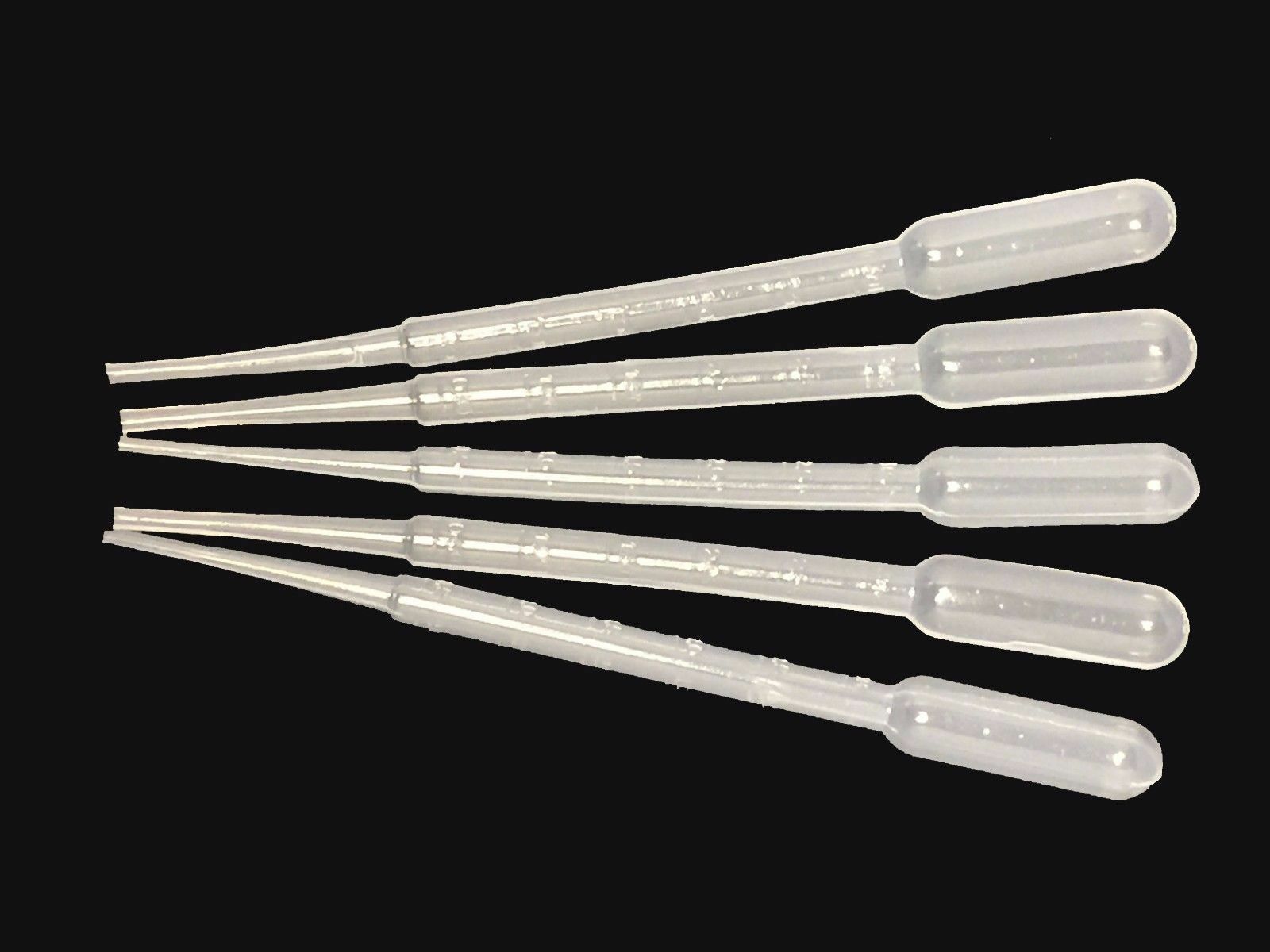 3ml Graduated Pipettes Disposable Pasteur Plastic Eye Dropper Set 100Pcs