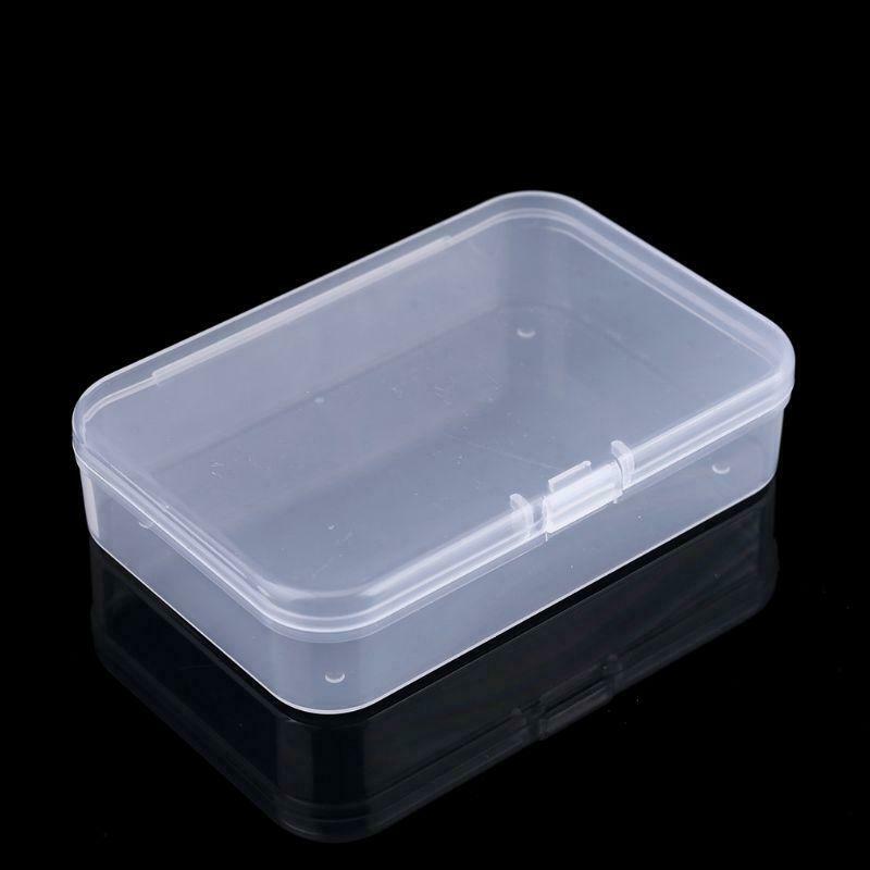 2Pc Plastic Transparent Storage Box Collections Container Case Nail Tips Jewelry