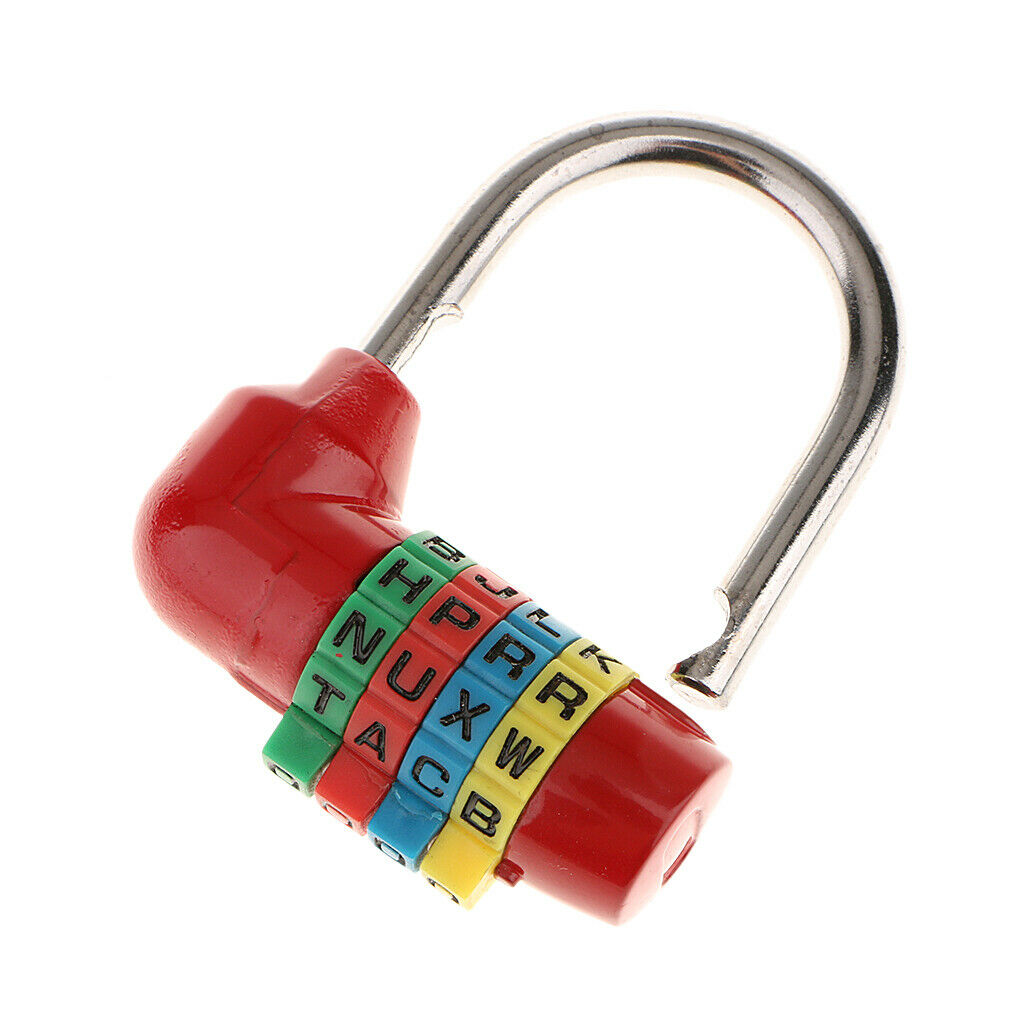 2 Pack 4 Digit Dial Letter Combination Padlock Travel Luggage Suitcase Lock