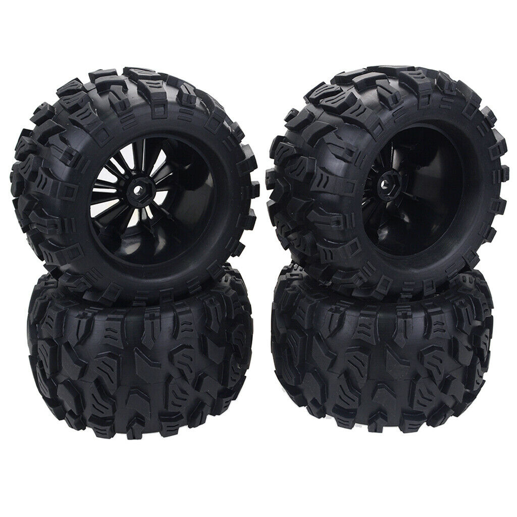 4er 120mm rubber tire spare tire accessories for 1:10 HSP Wltoys RC car black