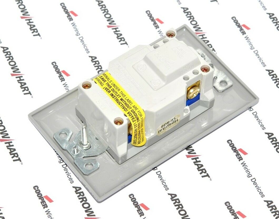 1pcs-COOPER XHGF15GY 15A 125V Hospital Grade Modular GFCI Receptacle 5-15