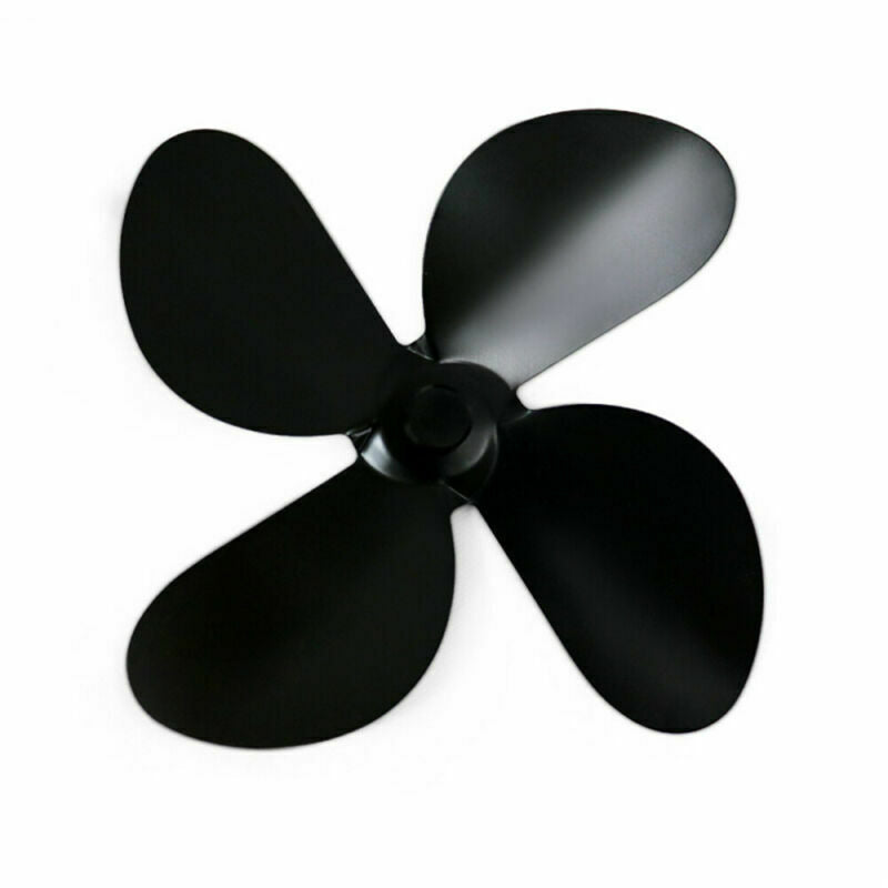 4 Blade For Wood Stove Fan Fireplace Fire Heat Power Saving Eco fan Replacement