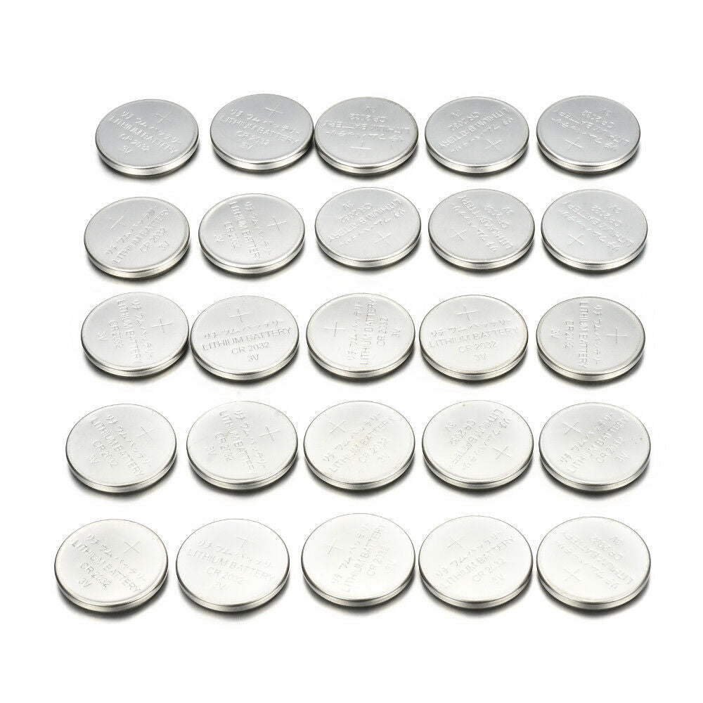25pcs 2032 3 Volt Button Cell Battery CR2032 CR for Watch Toys Home Remote New
