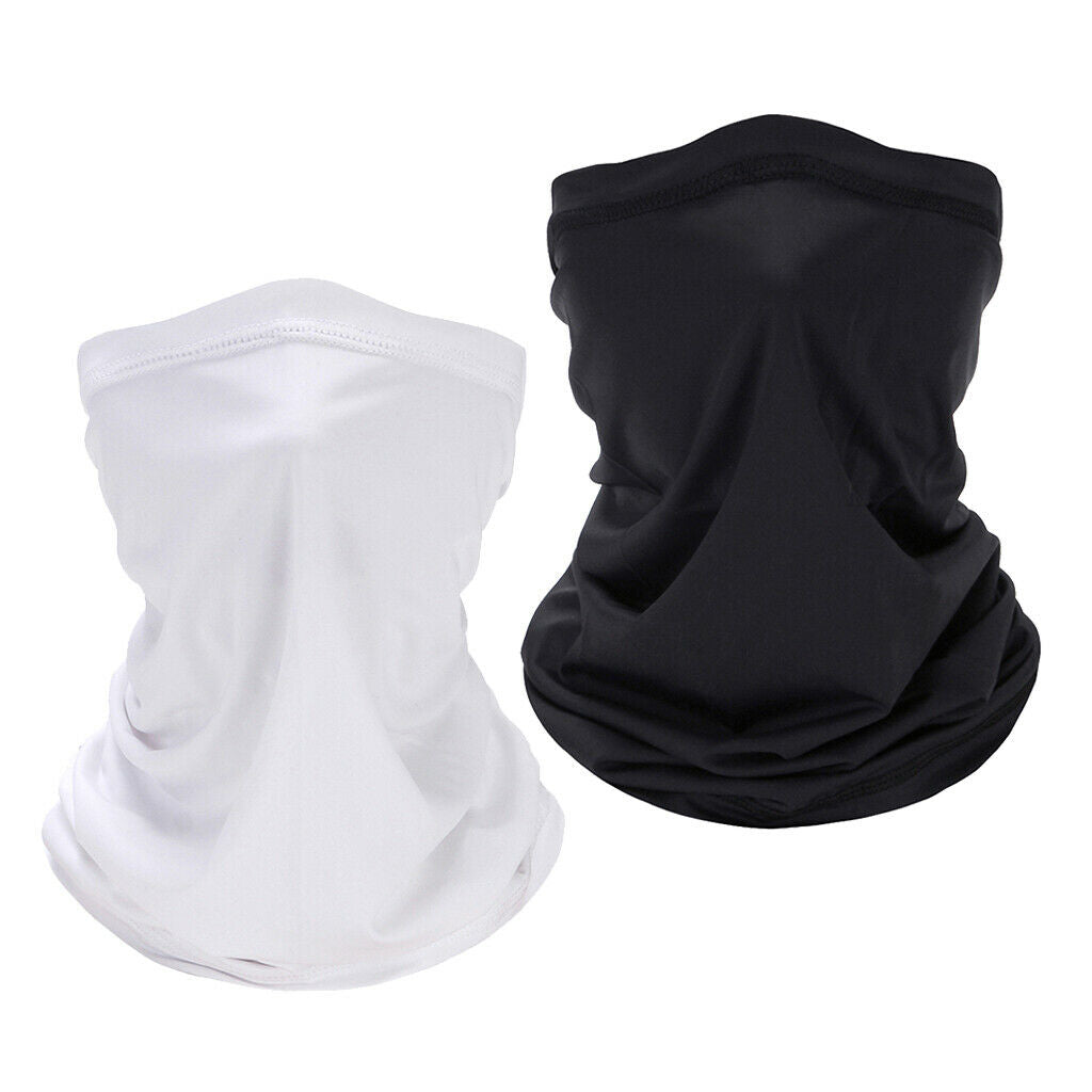 2x Silky Cycling Face Cover Outdoor Balaclava Soft Scarf Ski Neck Warmer