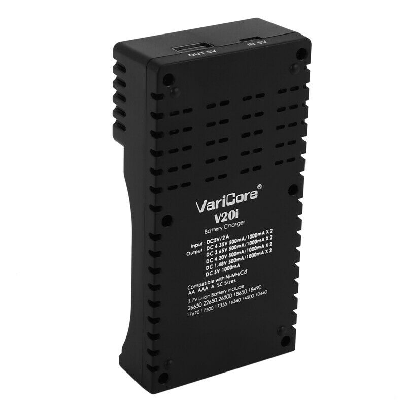 Varicore V20I 18650 Chargeur 1.2V 3.7V 3.2V 3.85V Aa/ Aaa 26650 26500 10440 16K3