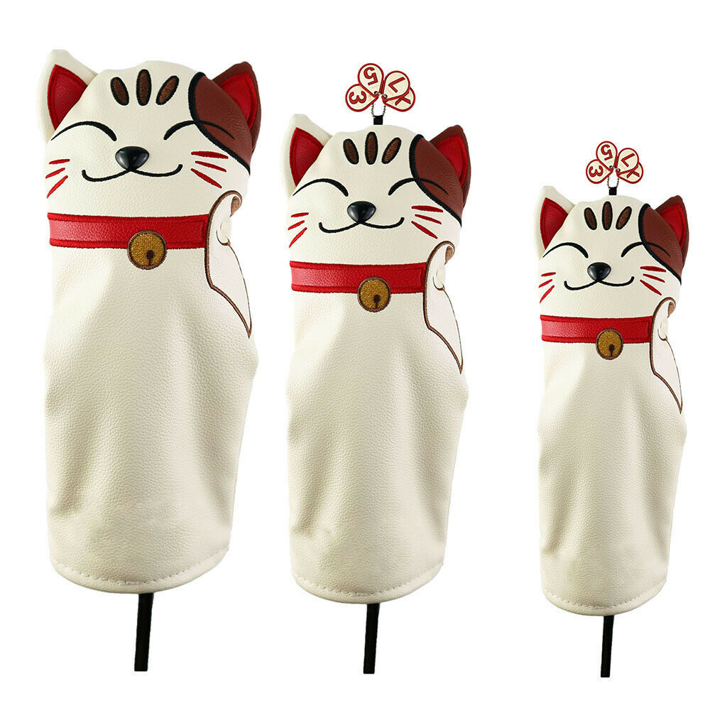 3pcs Waterproof Golf Wood Head Cover Fairway 400cc No.1 3 5 Driver Headcover