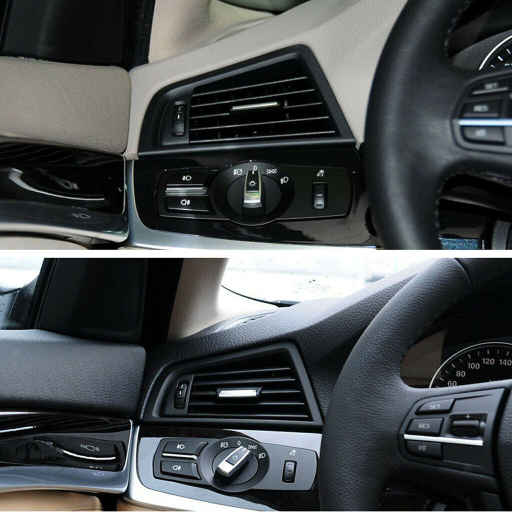 Black Dashboard Left Side Air Vent Grille Grills for  Series 5 F10 F11