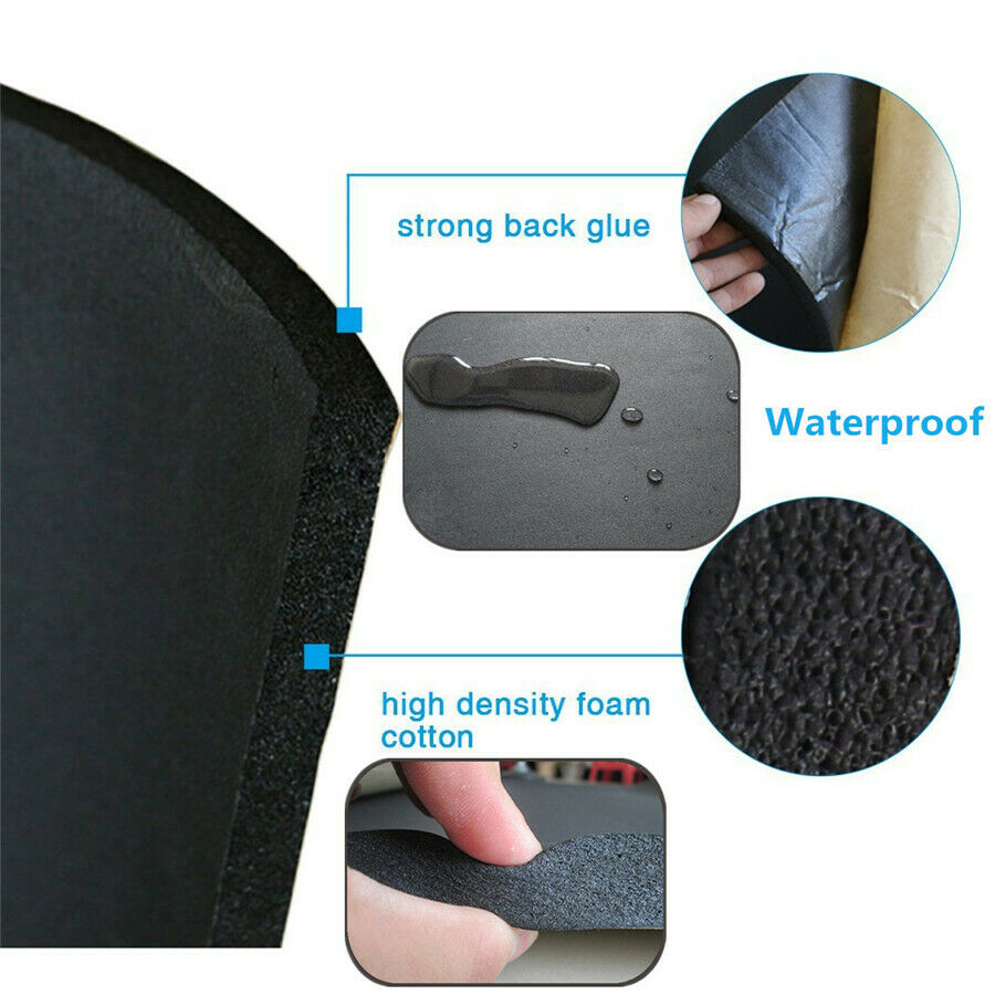 1M*1M*10mm Car Sound Control waterproof  Soundproof  insulation foam Mat suv KTW
