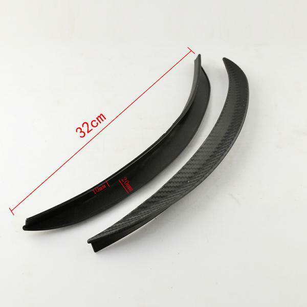 4x Carbon Fiber Fender Flares Arch-Wheel Eyebrows Protector Strip 25cm+32cm