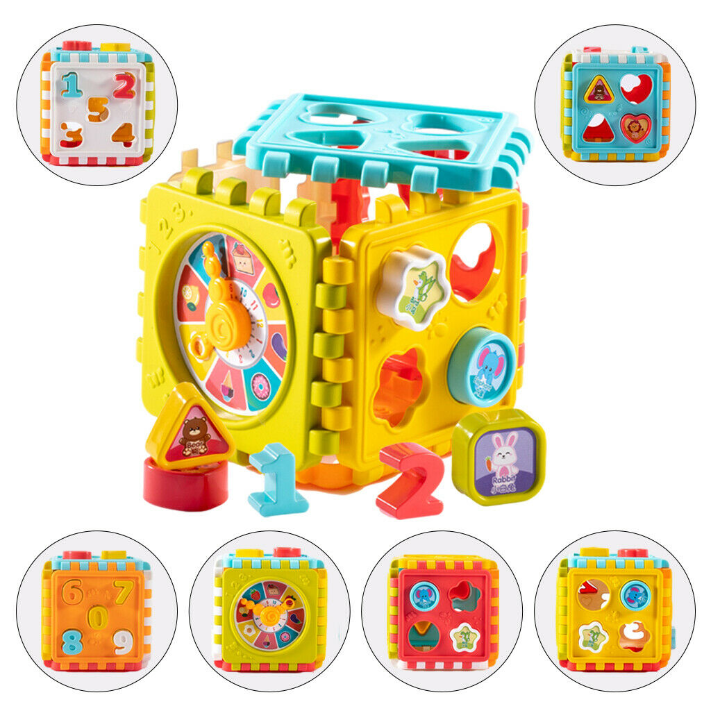 Plastic Number and Shape Building Blocks Montessori Sorter Puzzle Toys