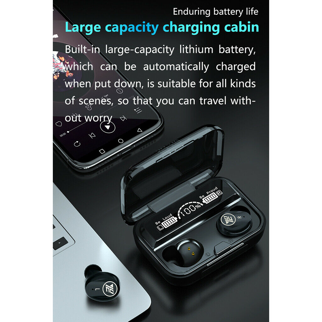 Bluetooth 5.1 Headset TWS Wireless Earphones Mini Earbuds IPX7 Stereo Headphones