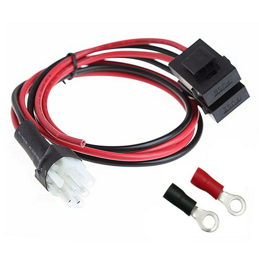 2pcs 1M 6pin Short Wave 30A Fuse Power Supply Cable Cord Line for Yaesu FT-857D