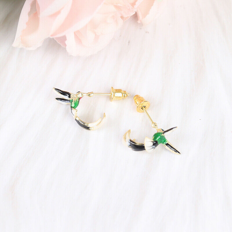 New creative European and American ladies cute hummingbird shape drip ear.l8