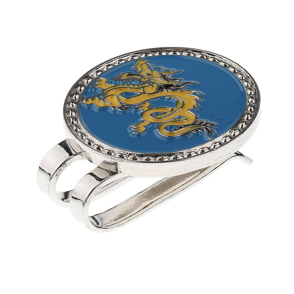 12 Pieces Chinese Zodiac Magnetic Hat Clip Golf Ball Markers with Gift Box