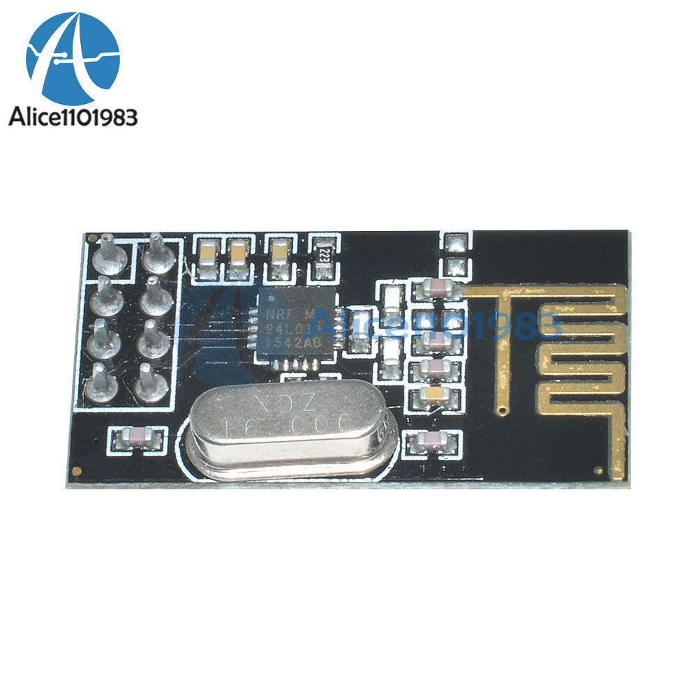 NRF24L01+ 2.4GHz RF Wireless Transceiver Module+8Pin Socket Adapter plate Board