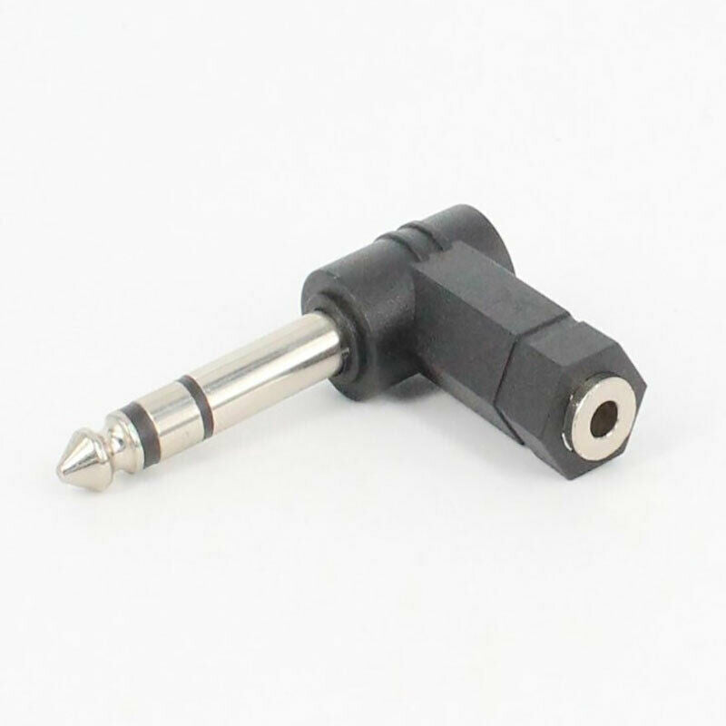 90 Degrees 6.5mm 1/4"Male plug to 3.5mm 1/8"Female Jack Stereo  Audio Ada.l8