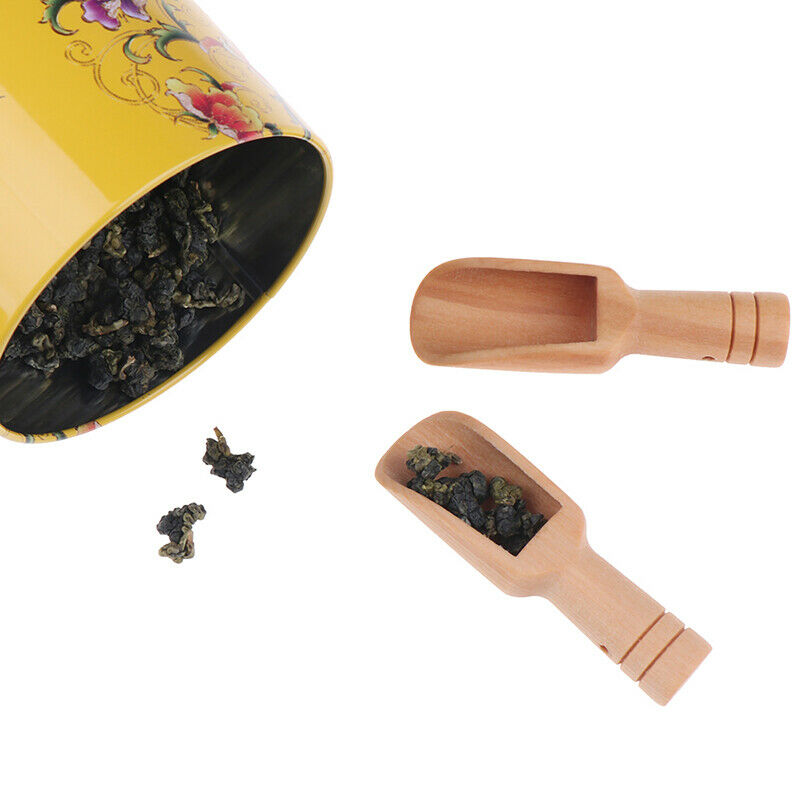 4PCS Wooden&Mini Spoon Spice Spoon Sugar Tea Coffee Scoop Small Condiment.l8