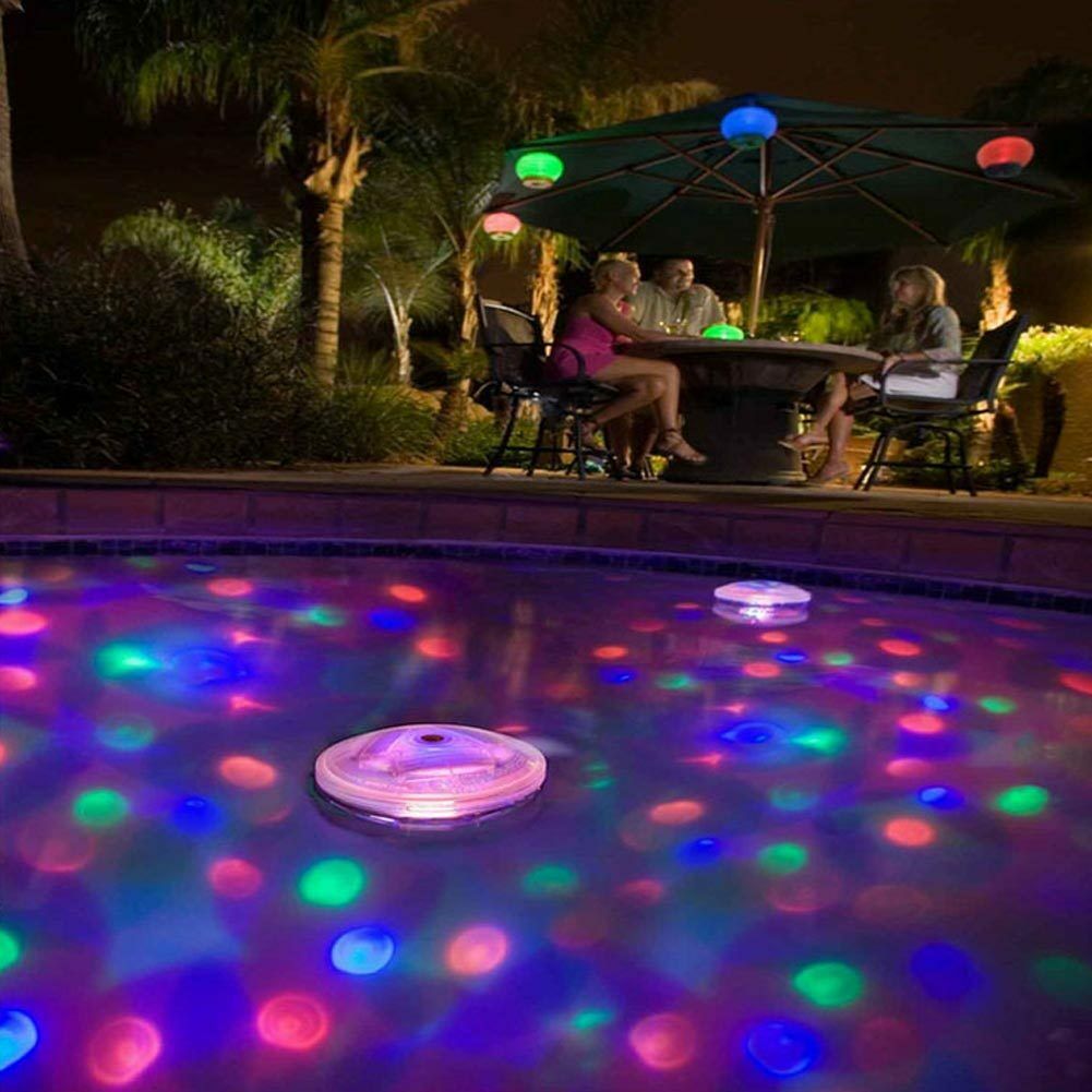 Underwater Disco Aqua Glow LED Floating Night Light Show Pond Pool Spa Tub Lamps