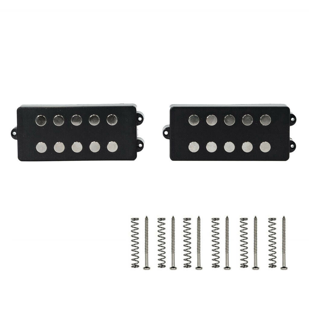 2pcs 5-String Jazz Bass Bridge Position Ceramic Neck Pickup Musical Parts