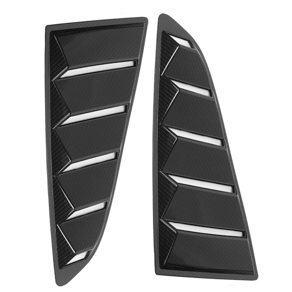 Car Rear Side Window Blinds Quarter Louver Cover For Ford Mustang 15-17 ABS new