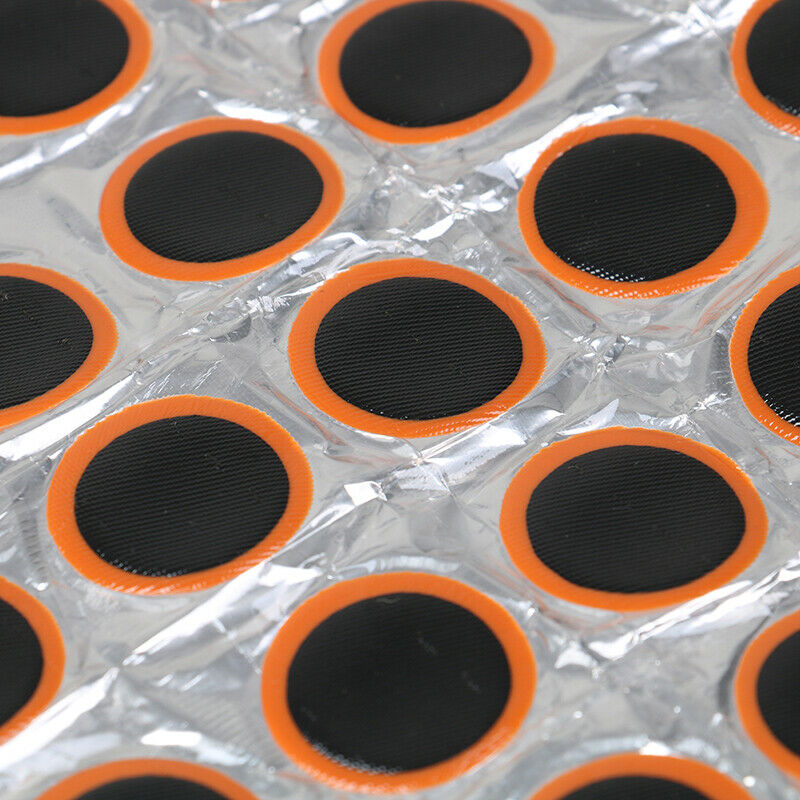 48PCS 25mm Round Rubber Bicycle Tire Patch Cycle Repair Tools Tube Puncture Fx