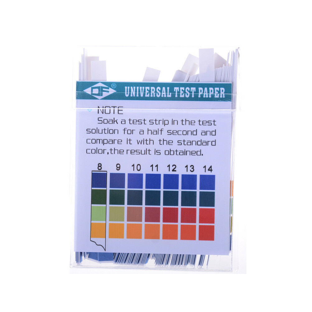 100Strips 1-14 PH Alkaline Acid Indicator Paper Water Saliva Litmus Testing BDAU