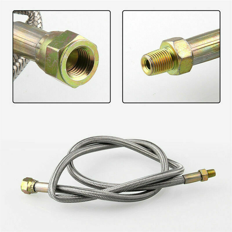 Aluminum Turbo Oil Inlet Hose Feed Line 1/8 NPT Adapter Kit For T3 Turbocharger
