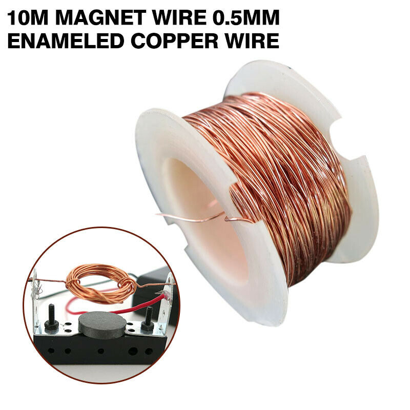 10m Magnet Wire 0.5mm Enameled Copper Wire Magnetic Coil Winding For Making NEW