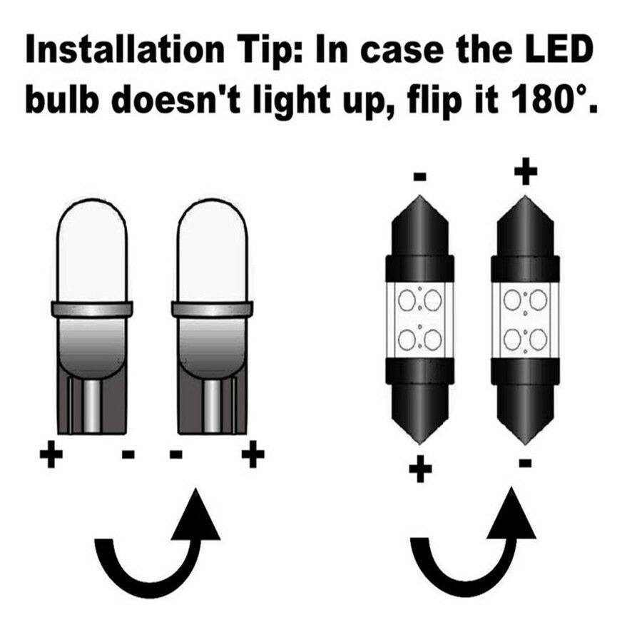 16pc LED light Bulbs White Interior Dome LED interior Bulbs License Plate Lights