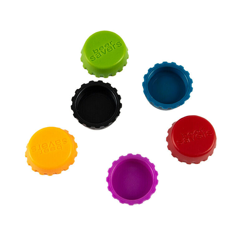 6Pcs Silicone Beer Bottle Cap Reuse Practical Colorful Leak Free Stopper Co Kt