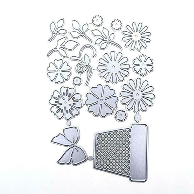 Flower Pot Metal Cutting Dies Stencil Scrapbooking DIY Album Stamp Paper Emboss