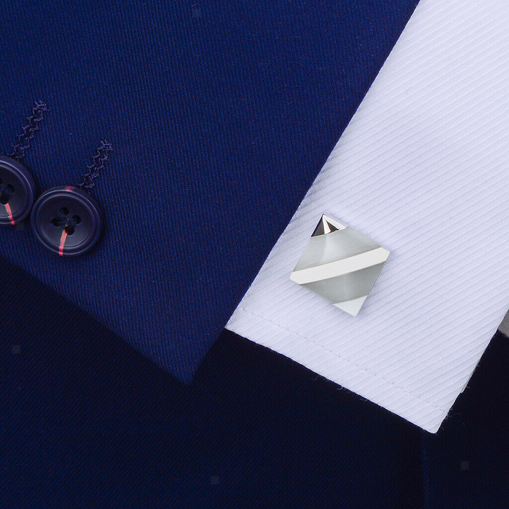 2Pcs Geometry Shell Cufflinks Brass Suits Shirt Wedding Party Cuff links
