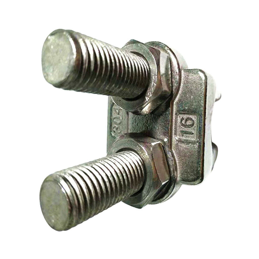 304 Stainless Steel Wire Rope Clip Clamp Saddle Clips U Bolt Fastener 5mm