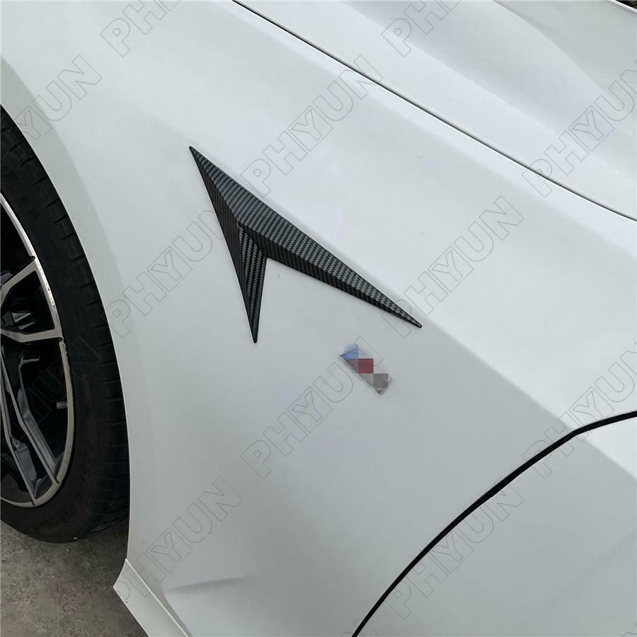 Car Side Wing Air Flow Fender Grill Intake Vent Trim Glossy Black Emble Stickers